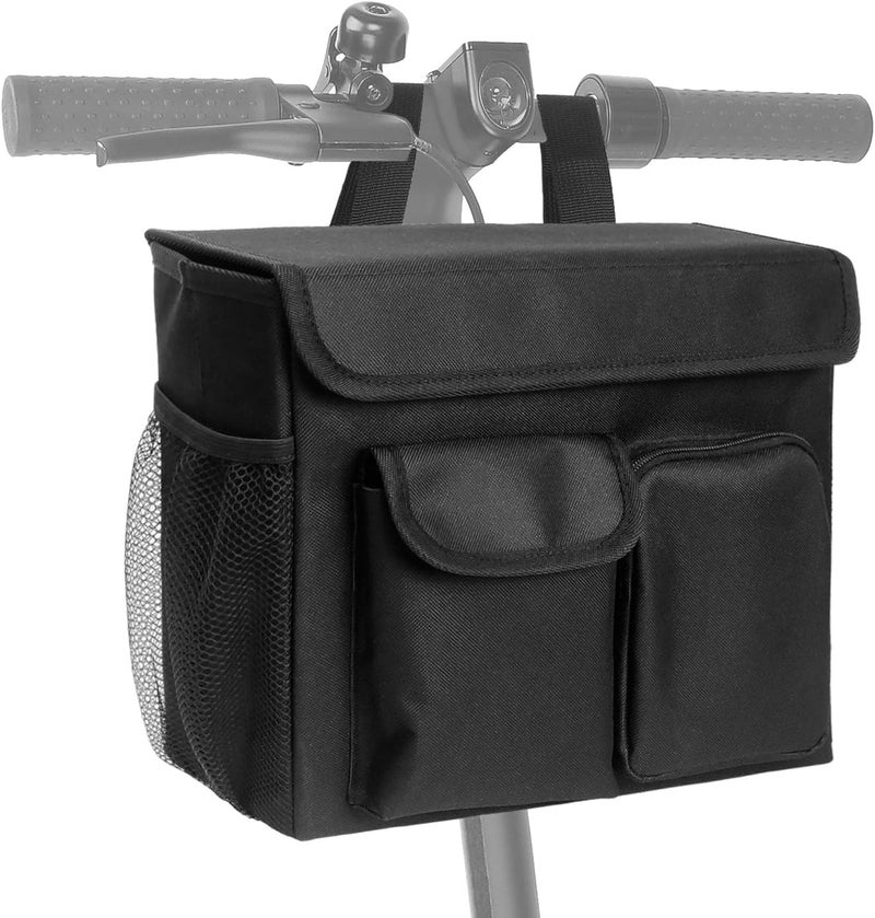 Grekos Mobility Scooter Bag, Electric Scooter Basket, Knee Scooter Basket, Mobility Scooter Caddy with 14 Inches Laptop Pocket and 2 Cup Holders for Bike, Mobility Scooter Accessories for Adults - Image 1
